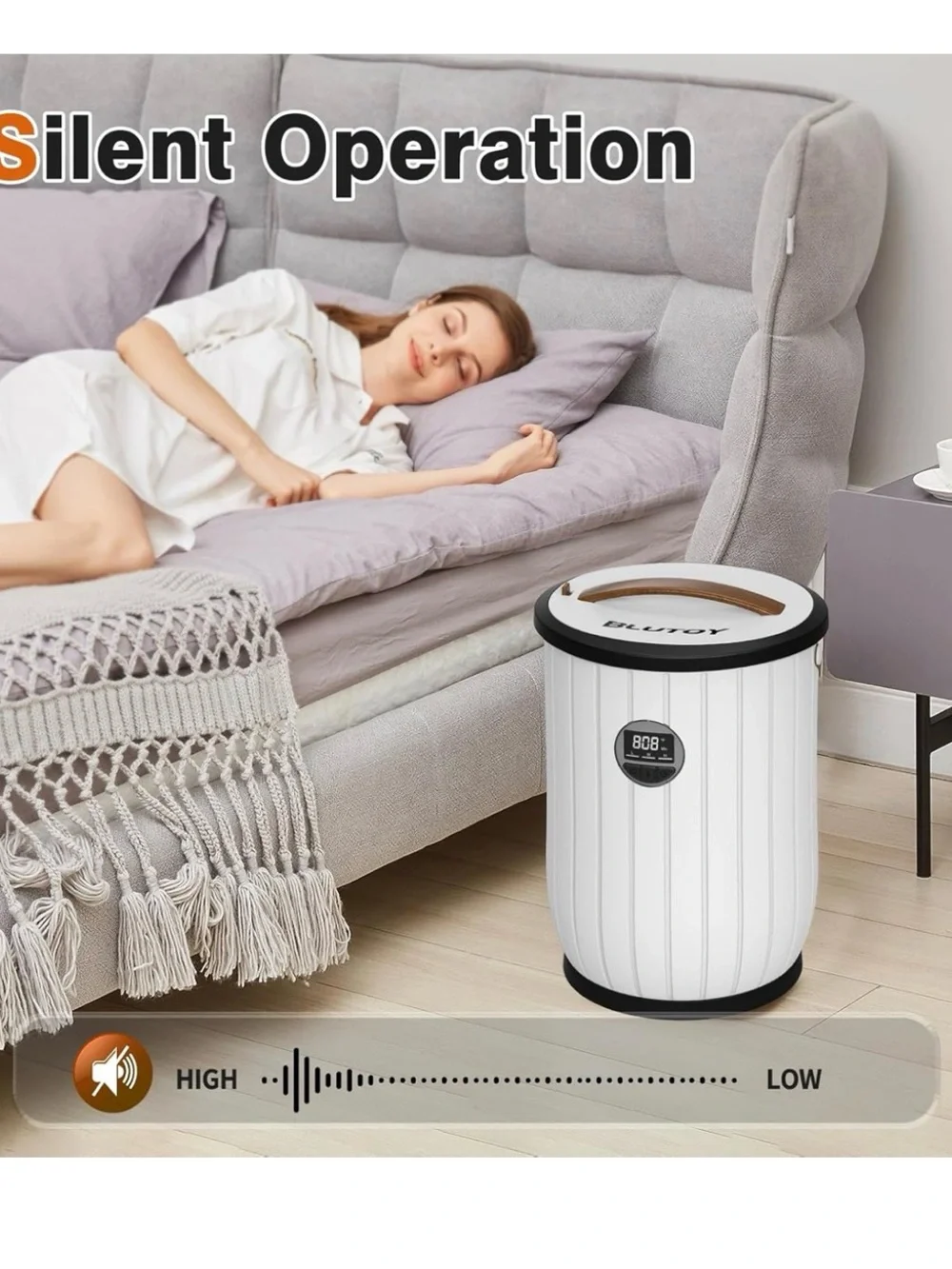Towel Warmers for Bathroom, 20L Large Bucket with LED Display, 3 Heating Modes